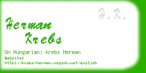 herman krebs business card